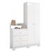 Guarda Roupa com comoda Infantil Vicky 2 Portas e 3 Gavetas Branco