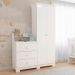 Guarda Roupa com comoda Infantil Vicky 2 Portas e 3 Gavetas Branco