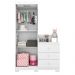 Guarda Roupa com comoda Infantil Vicky 2 Portas e 3 Gavetas Branco