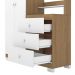 Guarda Roupa com comoda Infantil Vicky 2 Portas e 3 Gavetas Naturale/Branco