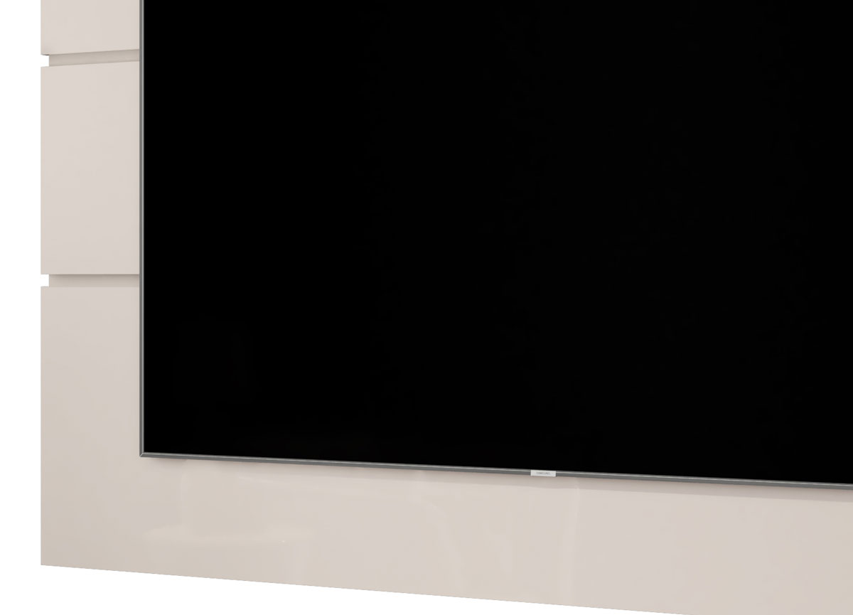 Painel para TV Vivare 1.8 Off White com Nature - Germai Móveis