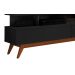 Rack com Painel Vivare Wood 1.6 Preto - Germai Móveis