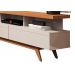 Rack com Painel Vivare Wood 1.8 Off White com Nature - Germai Móveis