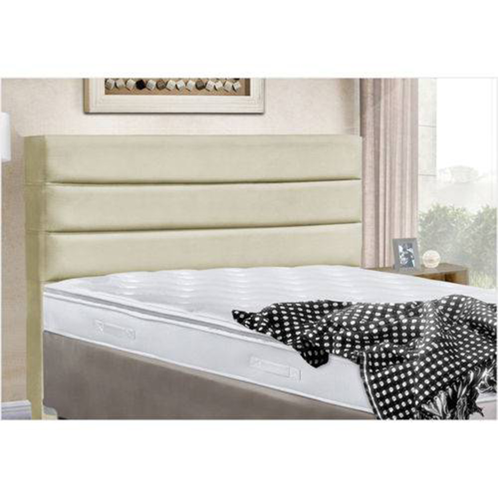 Cabeceira Cama Box Solteiro 90cm Turim Suede Bege - Havai