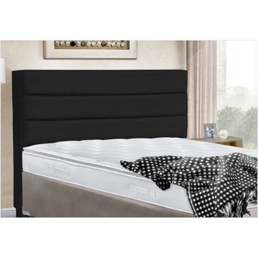 Cabeceira Cama Box Solteiro 90cm Turim Suede Preto - Havai