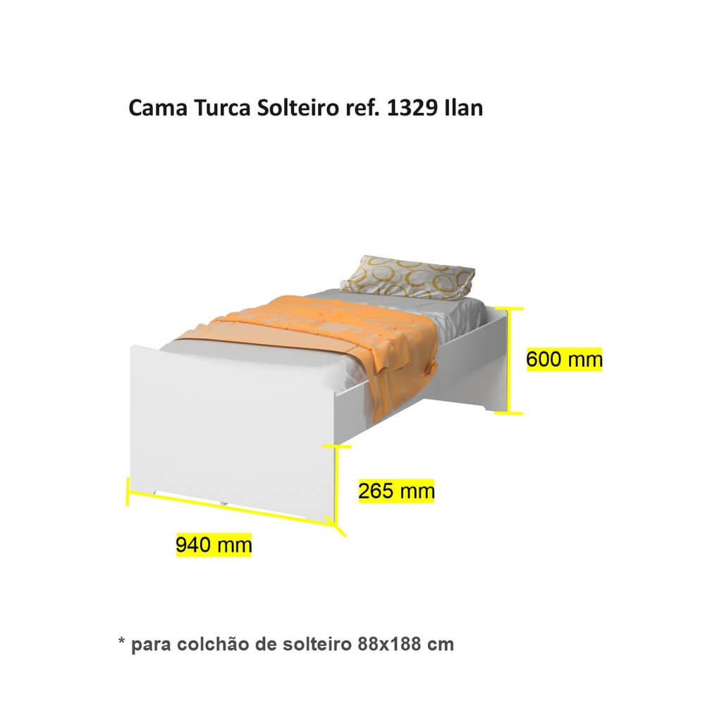 Bicama de Solteiro Ilan Carvalho Claro
