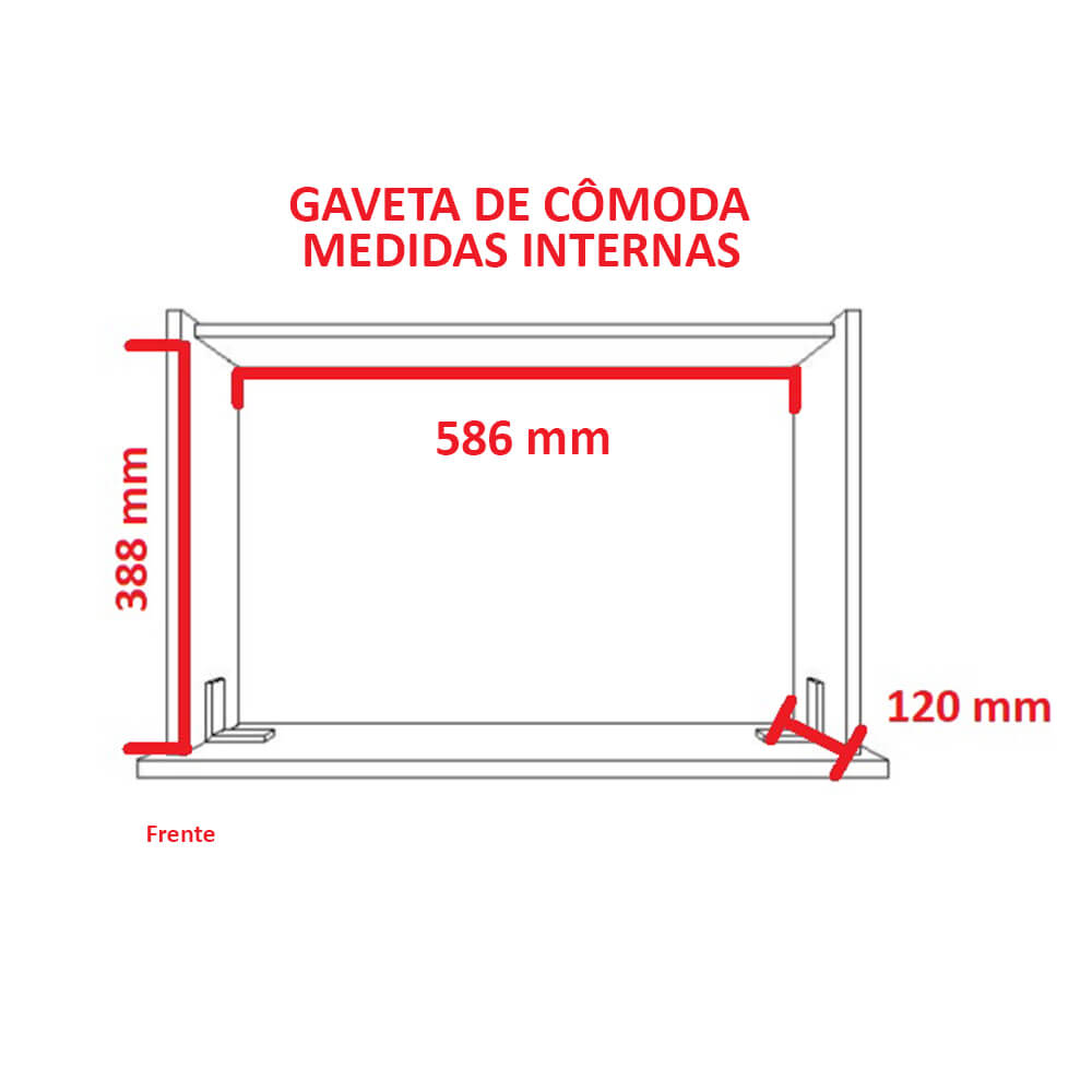 Cômoda Gama 6 Gavetas 1327 Ilan Branca