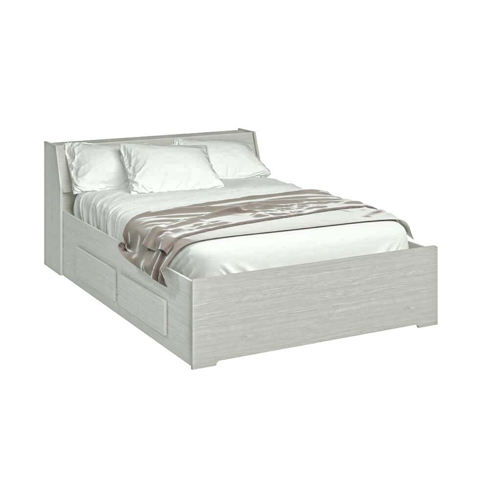 Cama Baú Queen Size com 4 gavetas Ilan 1251 Carvalho Claro