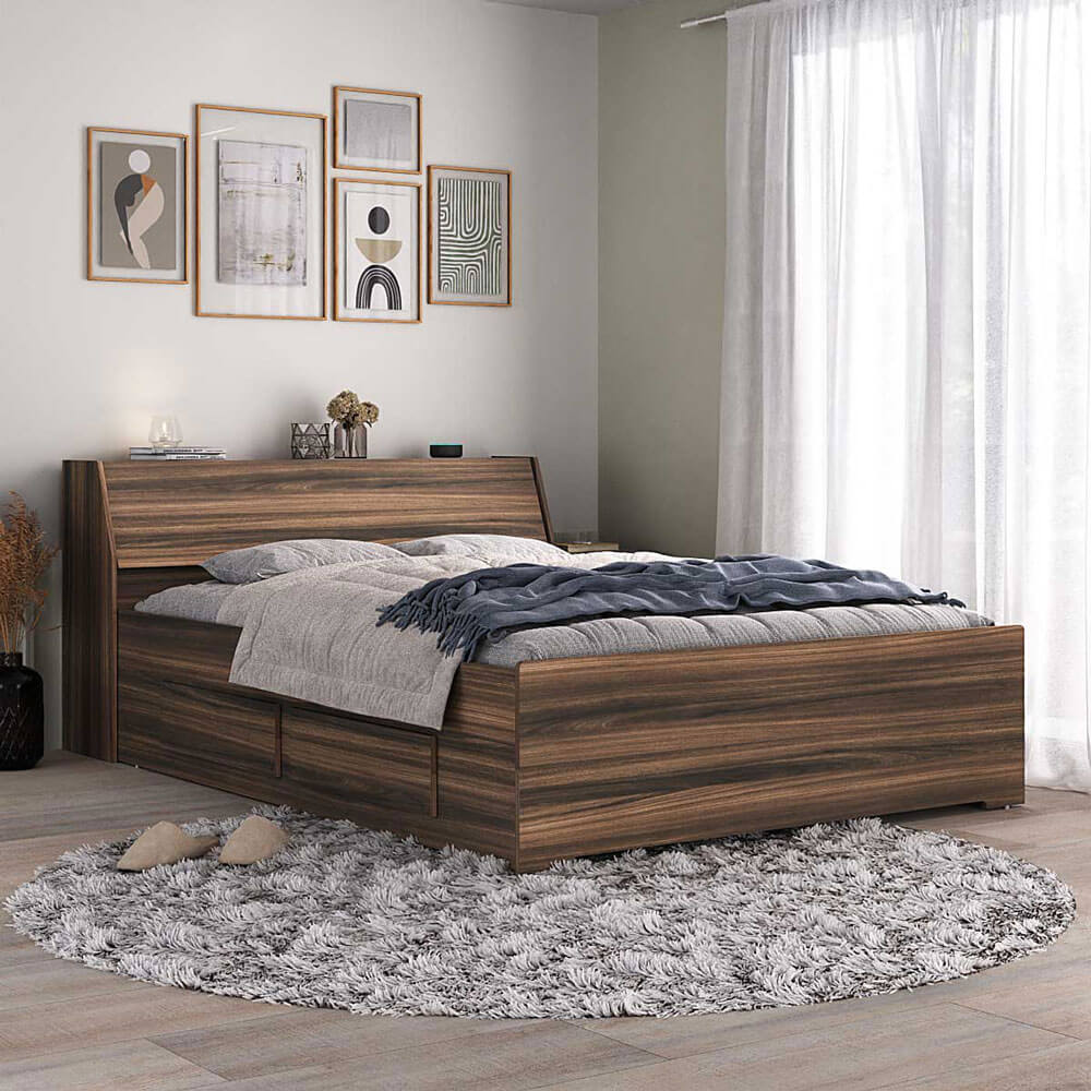 Cama Baú de Casal com 4 gavetas Ilan 1251 San Remo