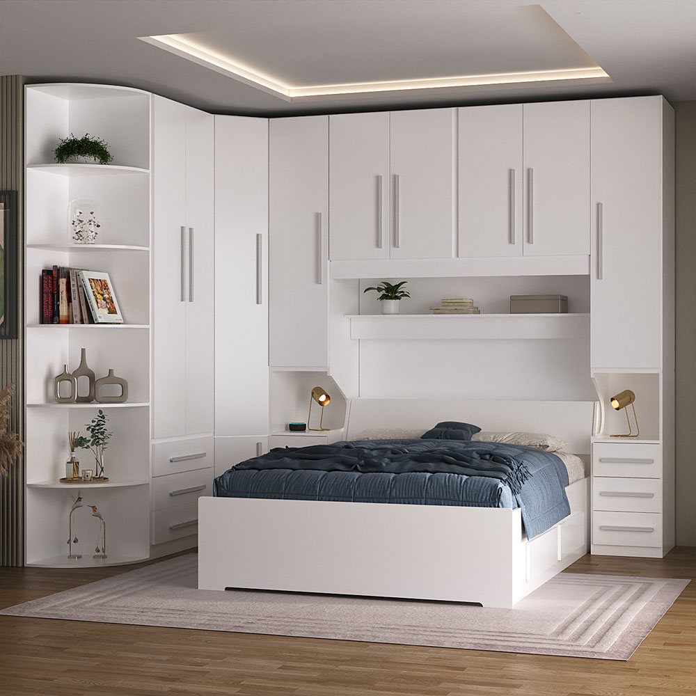 Dormitório De Casal Completo 1219 Branco