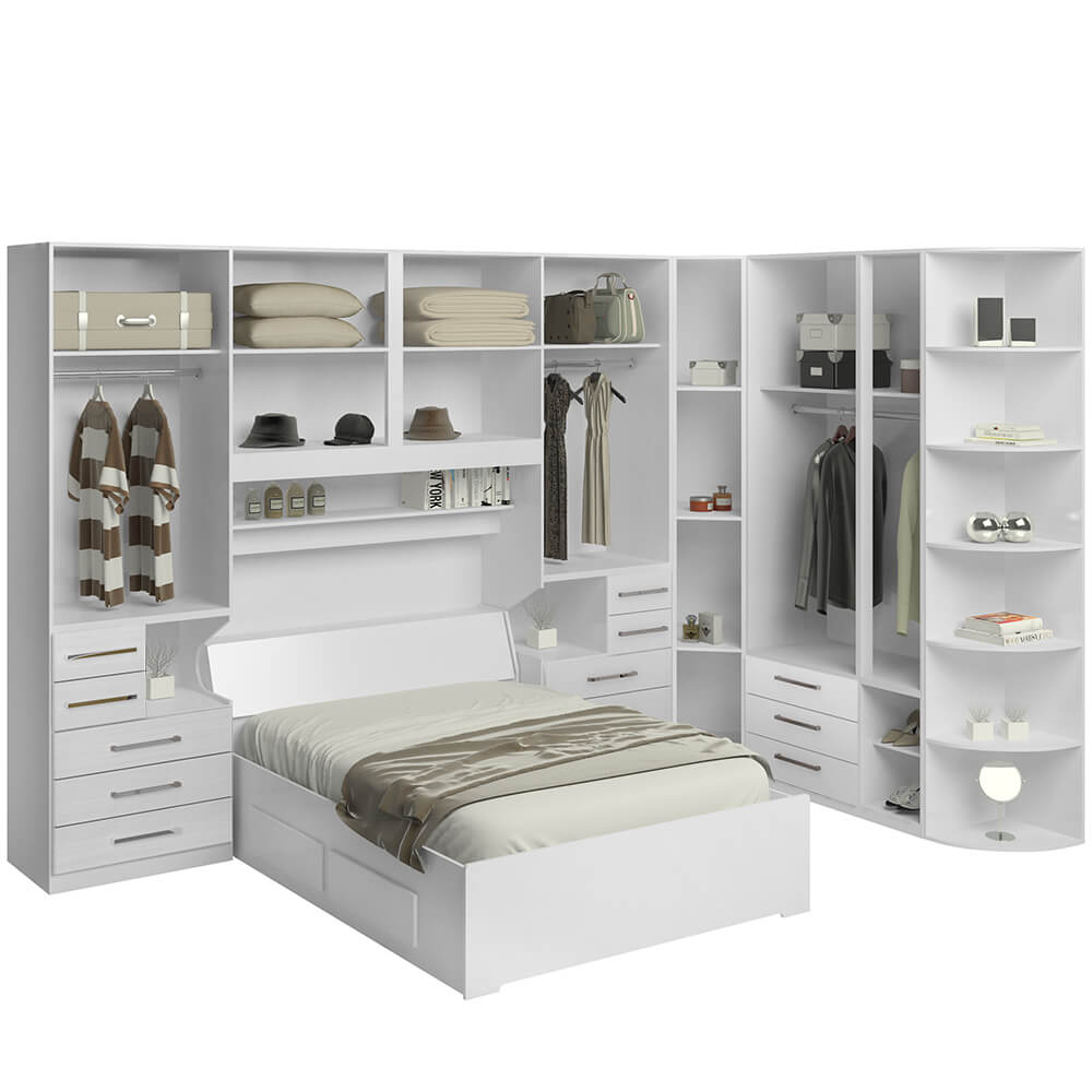 Dormitório De Casal Completo 1222 Branco