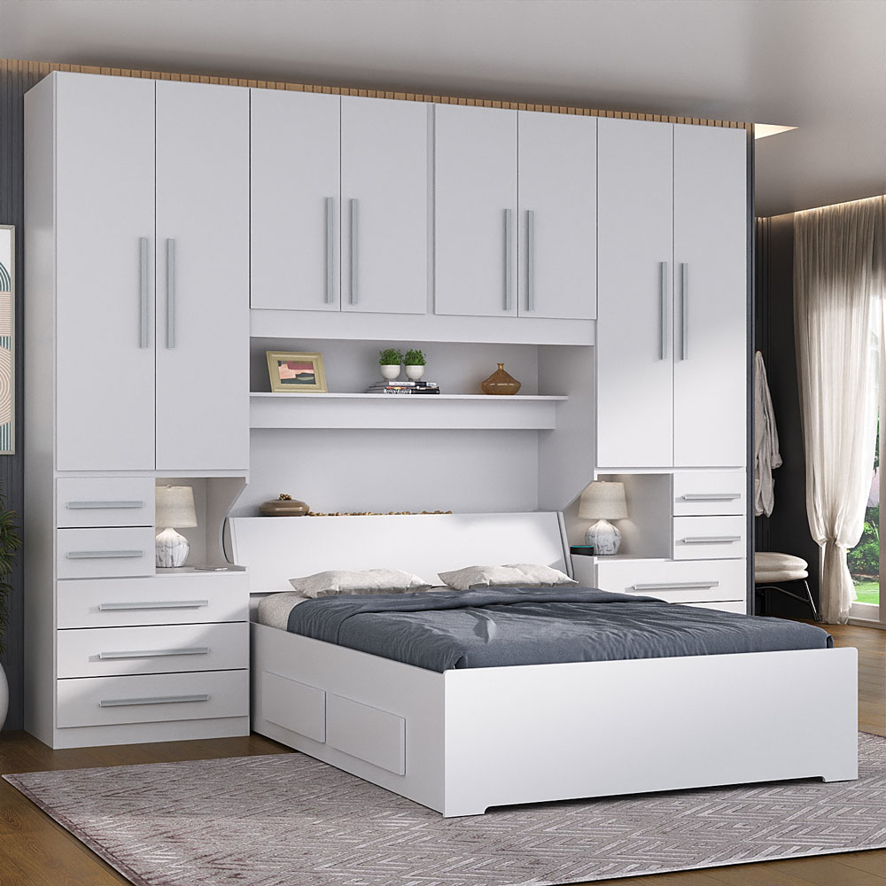 Dormitório De Casal Completo 1223 Branco