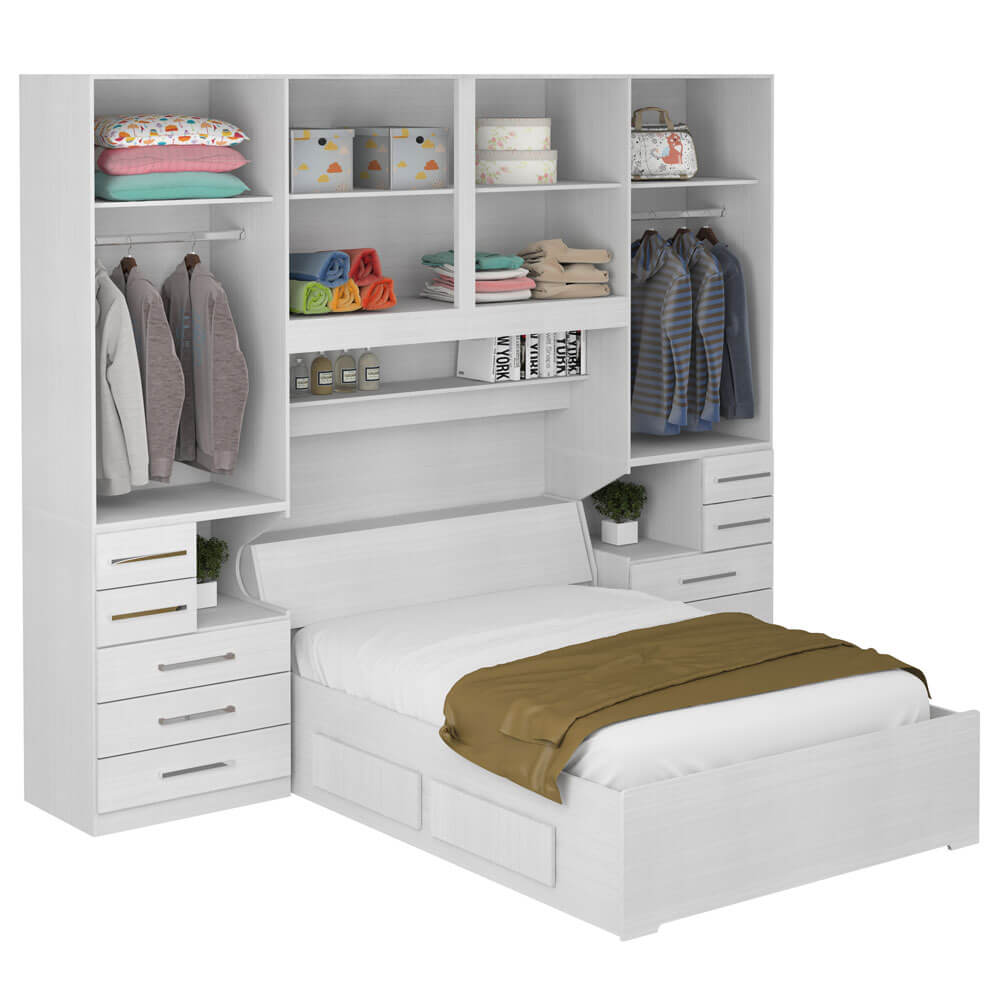 Dormitório De Casal Completo 1223 Branco