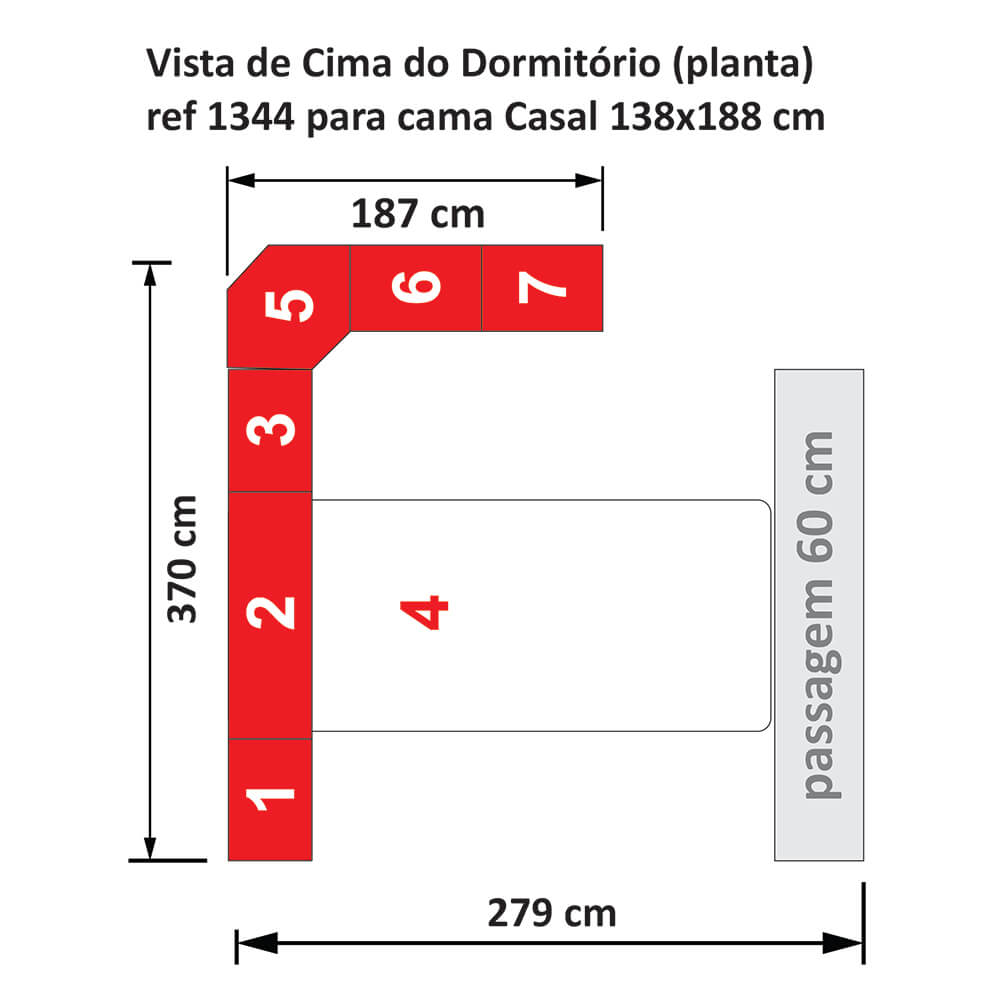 Dormitório De Casal Completo 1344 Branco