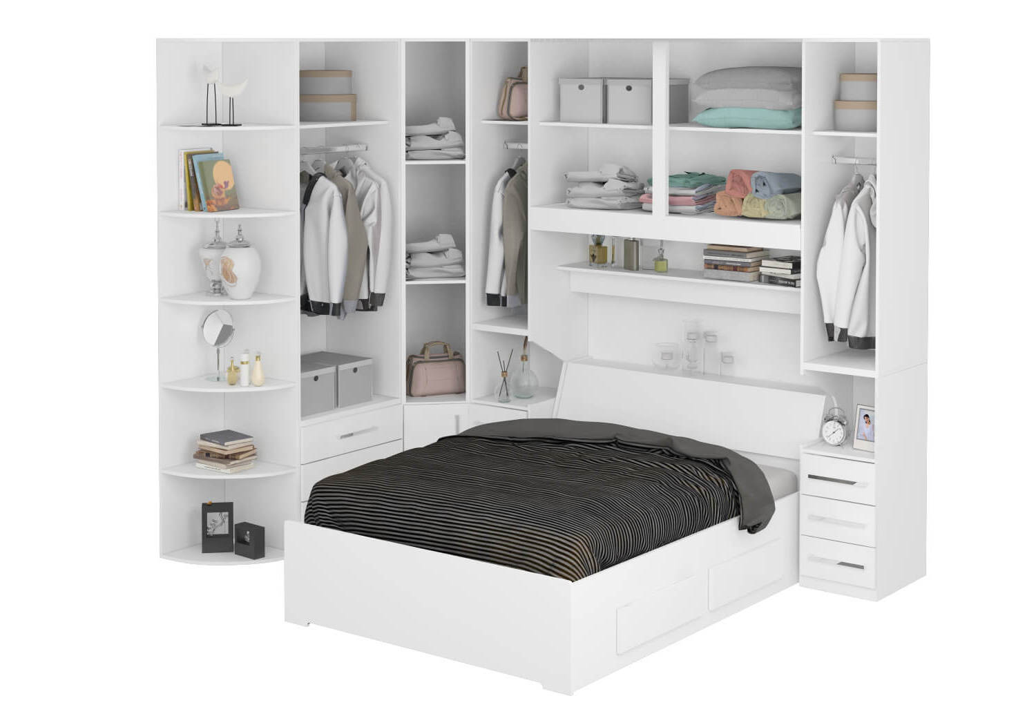 Dormitório De Casal Sem Cama 1219S Branco