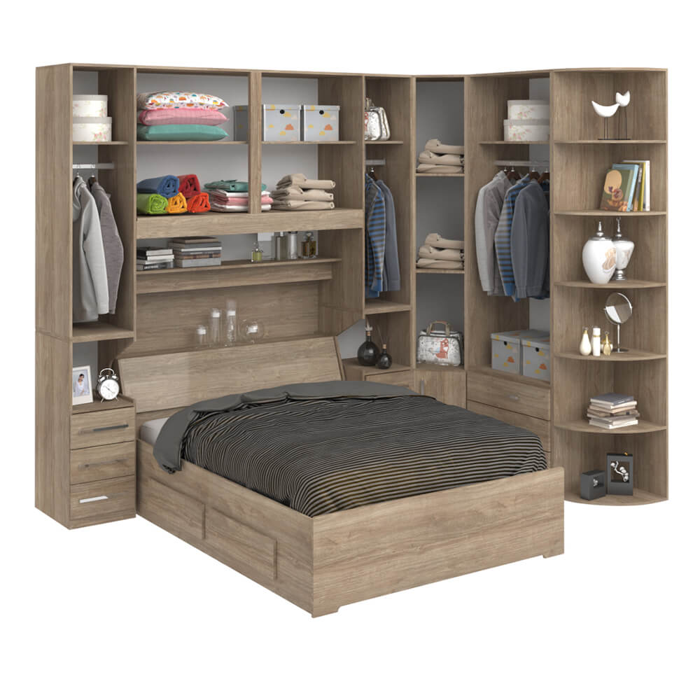 Dormitório De Casal Sem Cama 1219S Castanho
