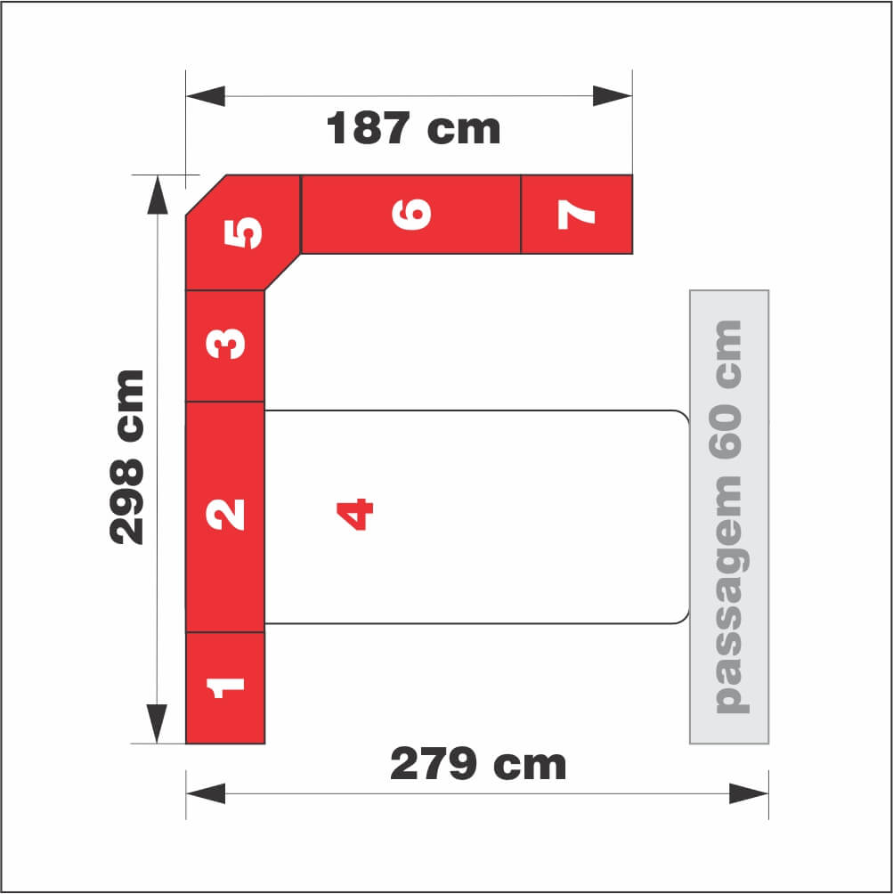 Dormitório De Casal Sem Cama 1219S Castanho