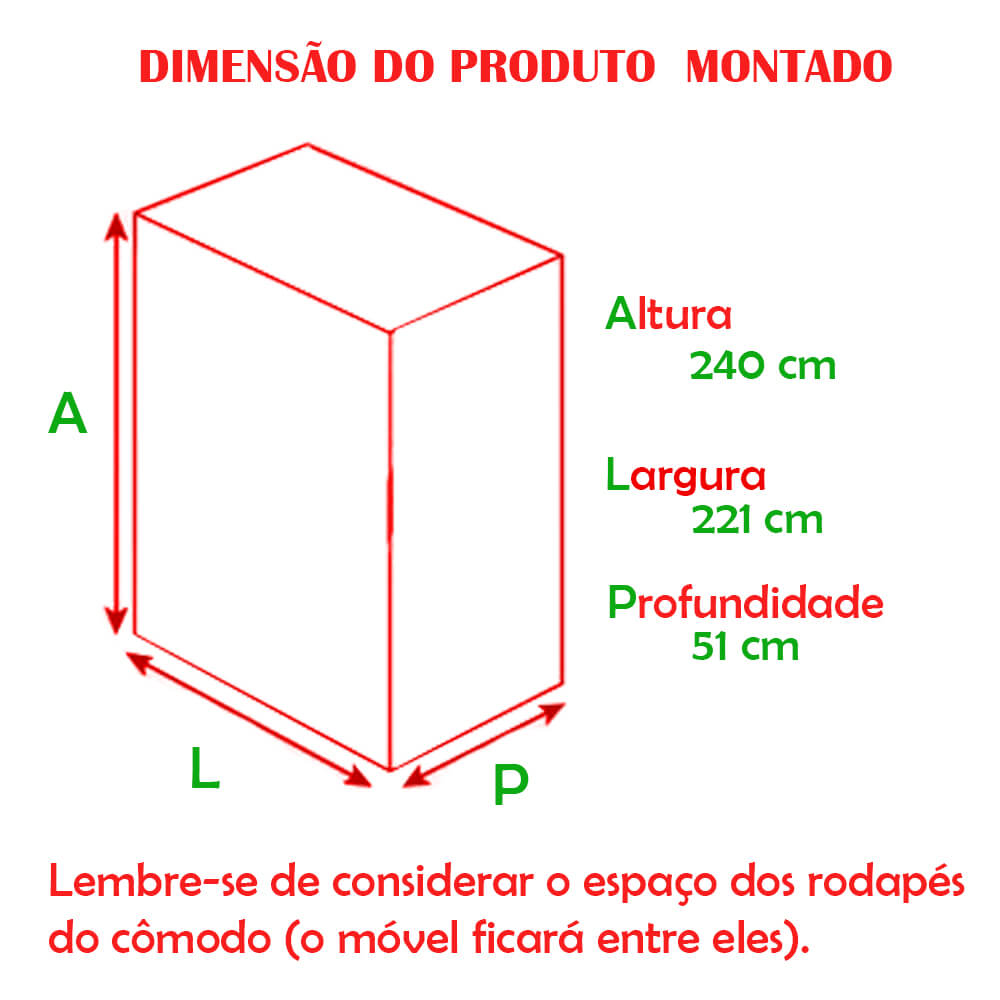 Dormitório De Casal Sem Cama 1220S Carvalho Claro