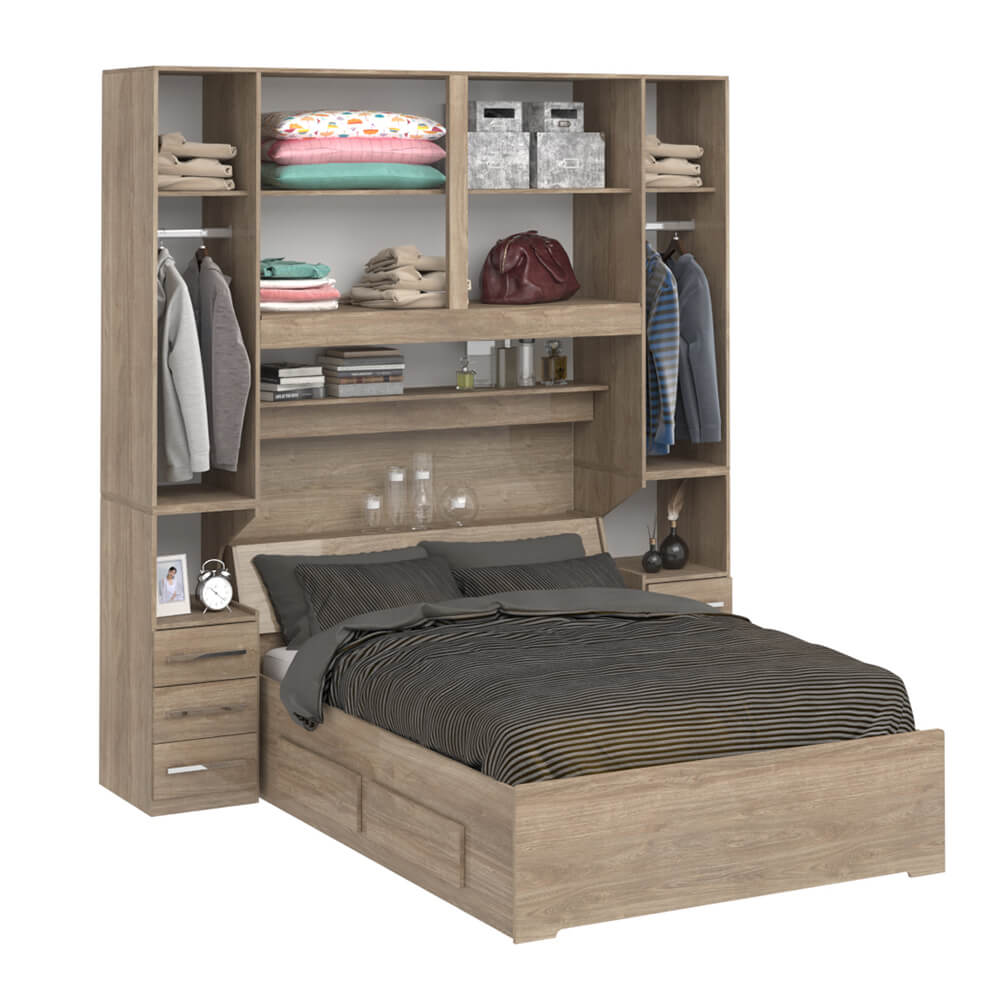 Dormitório De Casal Sem Cama 1220S Castanho