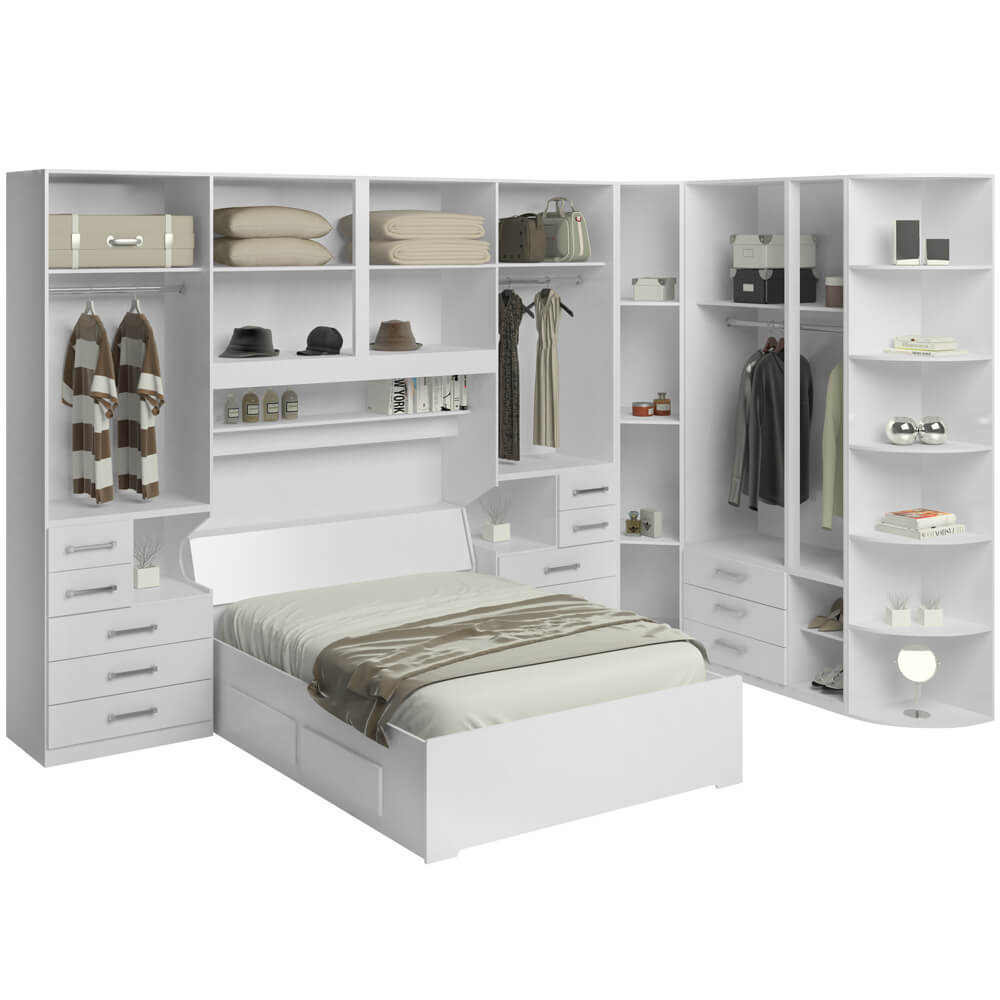Dormitório De Casal Sem Cama 1222S Branco