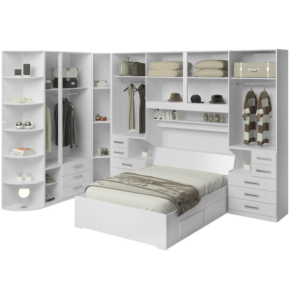 Dormitório De Casal Sem Cama 1222S Branco