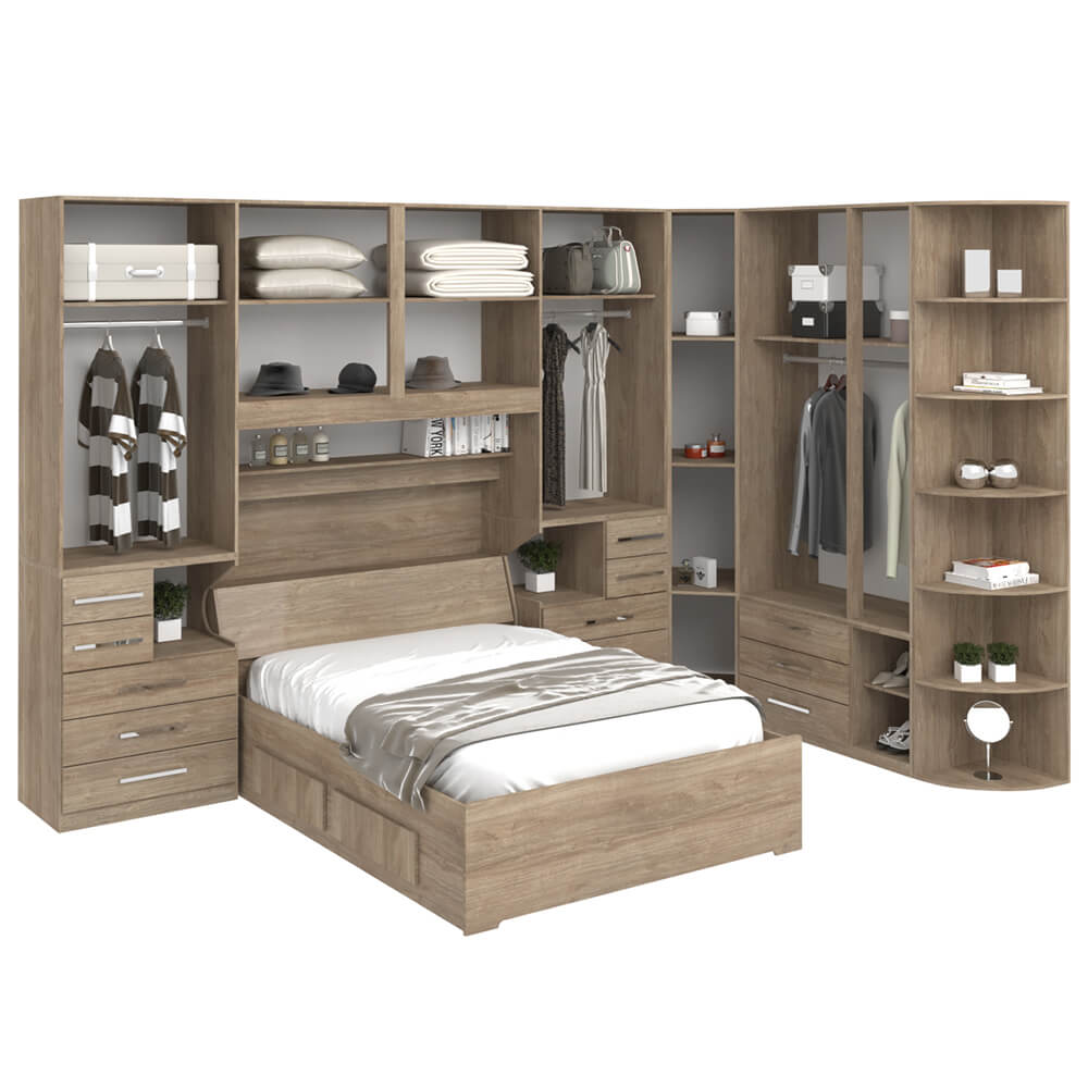 Dormitório De Casal Sem Cama 1222S Castanho