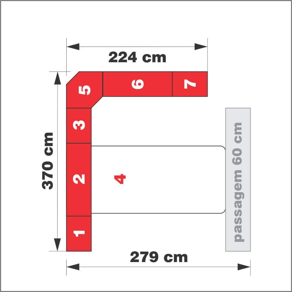 Dormitório De Casal Sem Cama 1222S Castanho