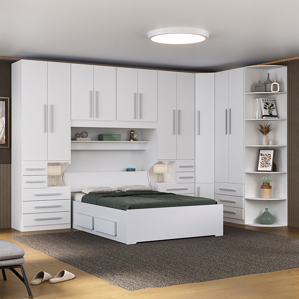 Dormitório De Casal Sem Cama 1344S Branco