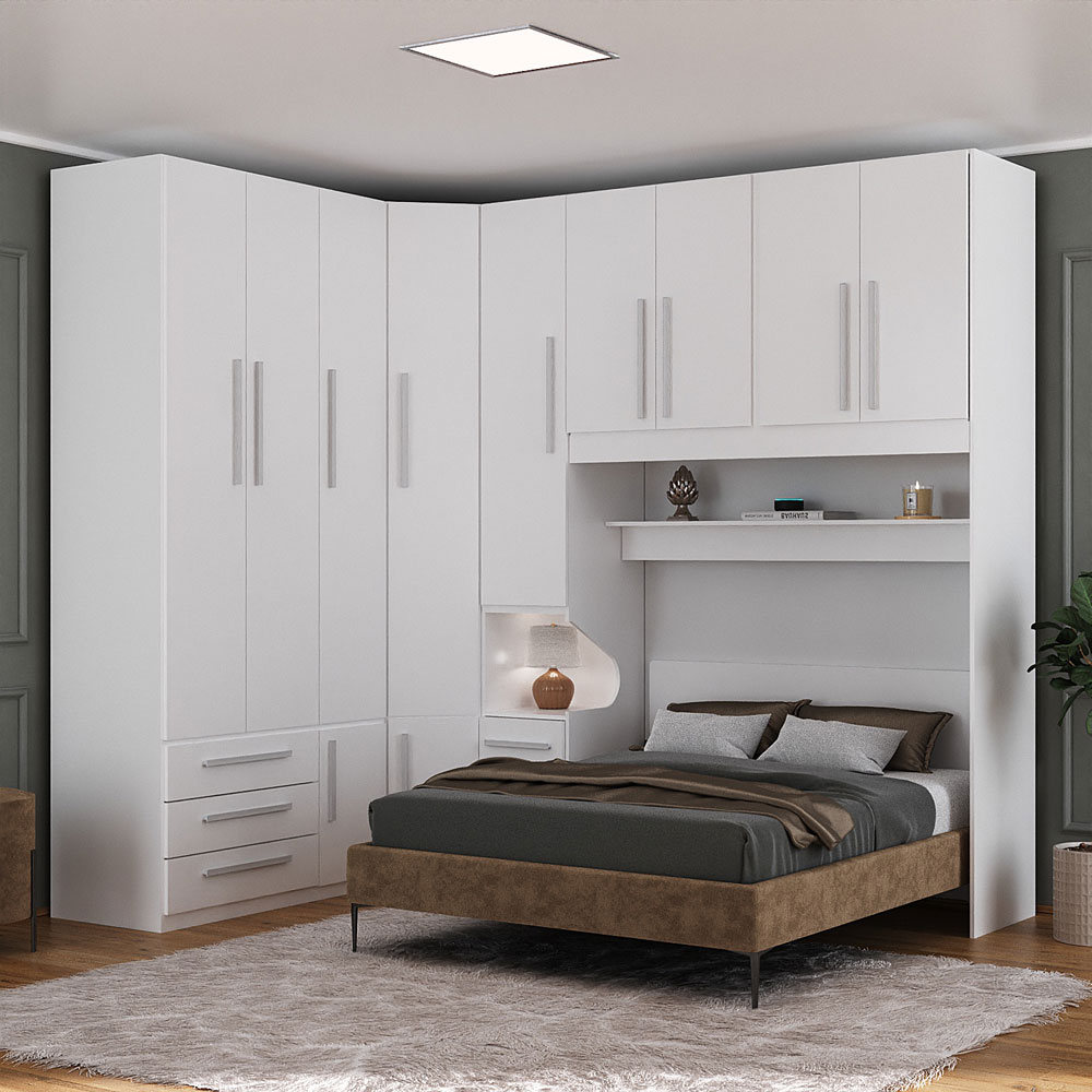 Dormitório Queen Size Completo 1218 Branco