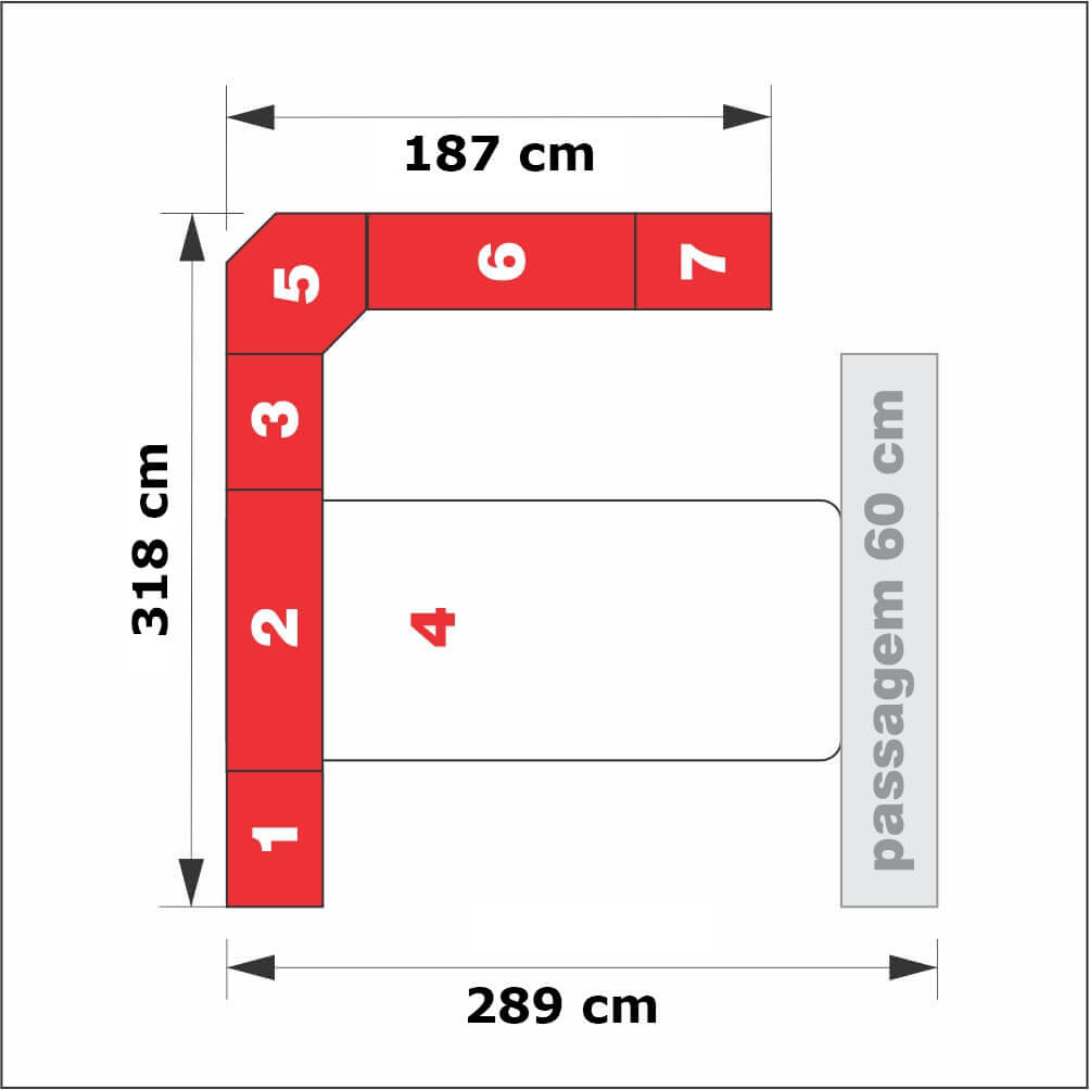 Dormitório Queen Size Sem Cama 1219S San Remo