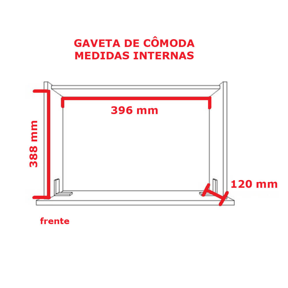 Minicômoda 6 Gavetas 1343 Ilan Castanho
