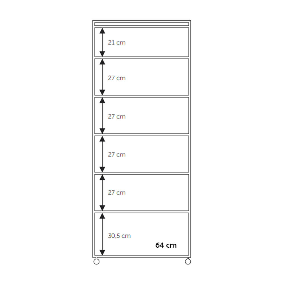 Multiuso Elegance 2 Portas 1305 Ilan Carvalho Claro