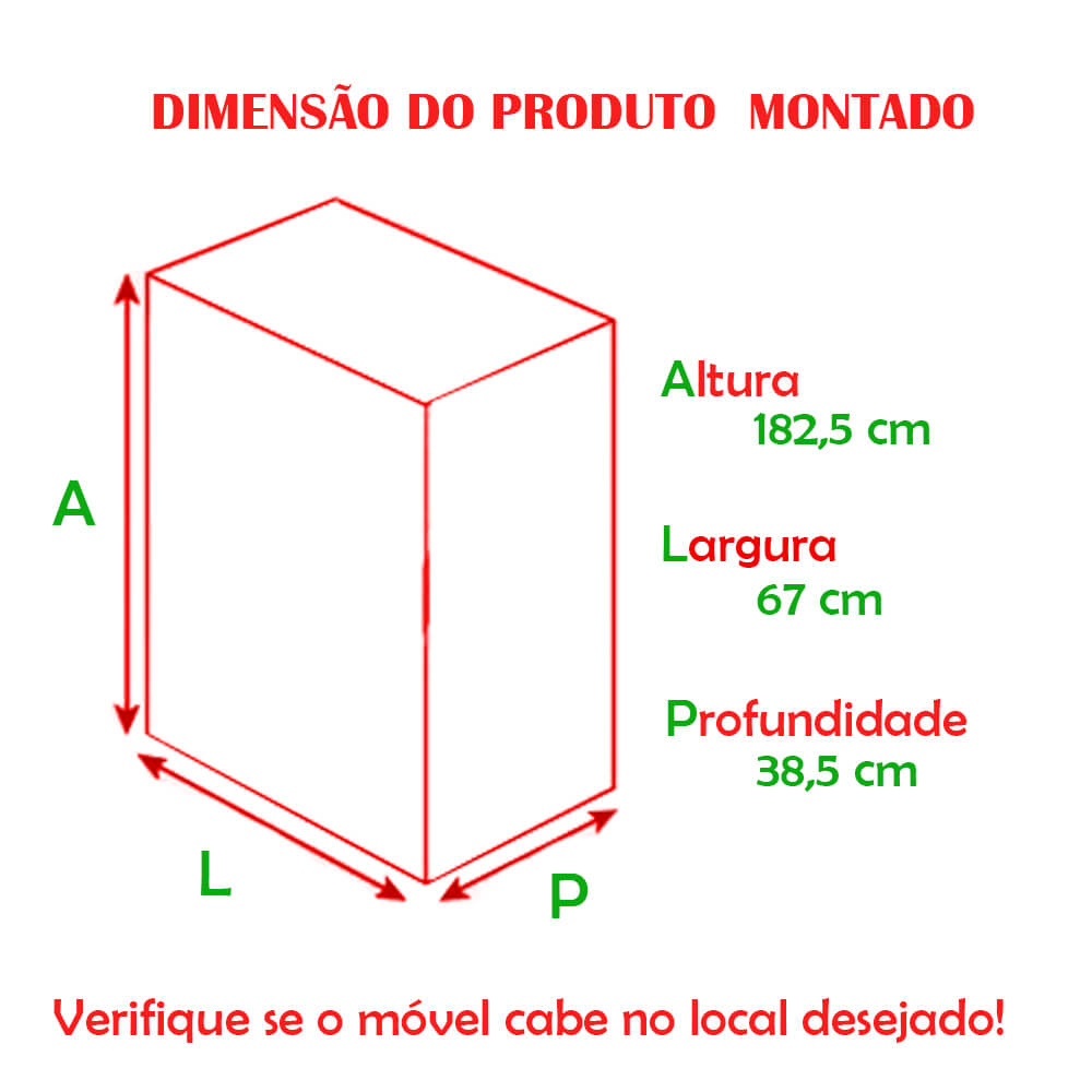 Multiuso Elegance 2 Portas 1305 Ilan Carvalho Claro