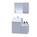 Conjunto Gabinete Banheiro CROSS 60 Branco / Cinza