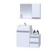 Conjunto Gabinete Banheiro CROSS 60 Branco Inteiro