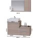 Conjunto Gabinete Banheiro CROSS 80 Madeirado Inteiro