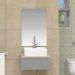 Conjunto Gabinete Banheiro JOY 45 Madeirado / Cinza