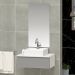Conjunto Gabinete Banheiro JOY 60 Branco / Cinza