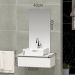 Conjunto Gabinete Banheiro JOY 60 Branco Inteiro