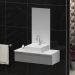 Conjunto Gabinete Banheiro JOY 80 Branco / Cinza