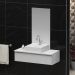 Conjunto Gabinete Banheiro JOY 80 Branco Inteiro