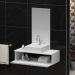 Conjunto Gabinete Banheiro JOY 80 Branco Inteiro