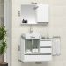Conjunto Gabinete Banheiro POLO 60 Branco Inteiro