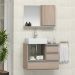 Conjunto Gabinete Banheiro POLO 60 Madeirado Inteiro