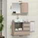 Conjunto Gabinete Banheiro POLO 60 Madeirado Inteiro