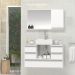 Conjunto Gabinete Banheiro POLO 80 Branco Inteiro