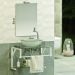 Conjunto Gabinete Banheiro Vidro Glass 80cm Branco + Cuba Incolor