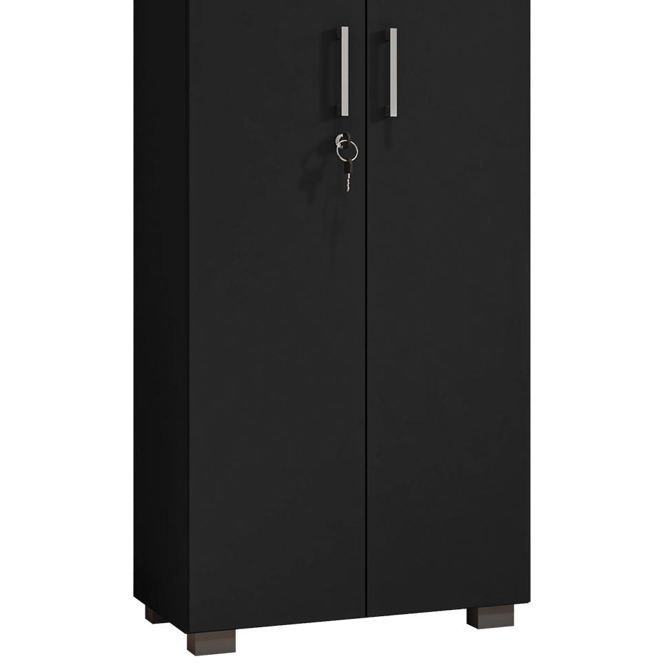 Armário Multiuso Lino 2 PT Preto