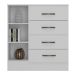 Cômoda Sapateira para Quarto 1 Porta 4 Gavetas Lisa Branco