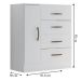 Cômoda Sapateira para Quarto 1 Porta 4 Gavetas Lisa Branco